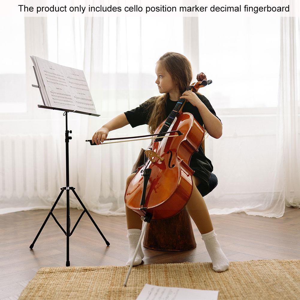 Cello Position Marker Decal Fingerboard Fret Guide White Beginner Cello Profinger Chart Beginner Accessories White Sticker B0t6
