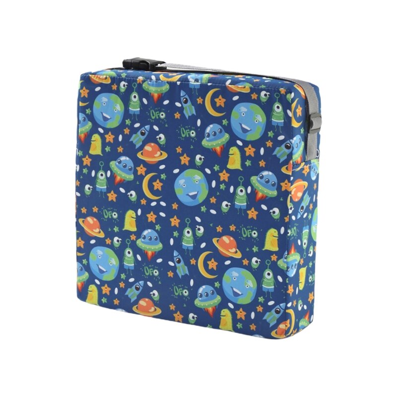 Draagbare Hoge Stoel Pad Booster Eetkamer Verstelbare Afneembare Spons Zitkussen Voor Peuter Kids Baby: Blauw