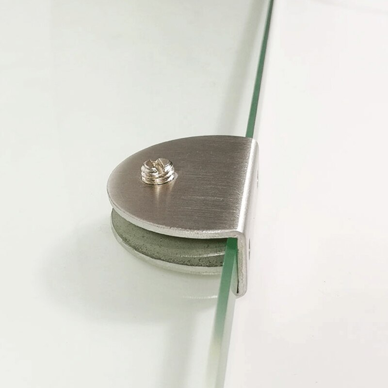 2Pcs Stainless Steel Glass Clamp Holder for Window Balustrade Handrail Glass Clamps Door Hardware Home Improvement Hardware