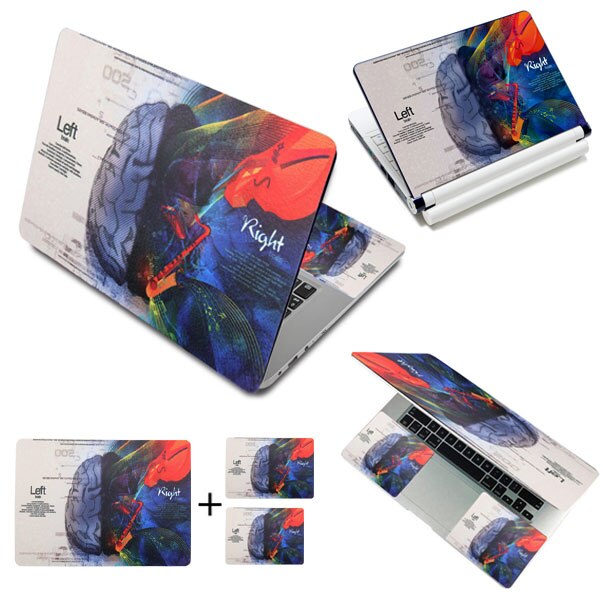 PVC 15 "15,4" 15,6 "Gehirn Drucke Laptop Aufkleber Aufkleber Abdeckung Resuable Notizbuch Haut Schutz für Macbook Lenovo HP ASUS ACER Dell