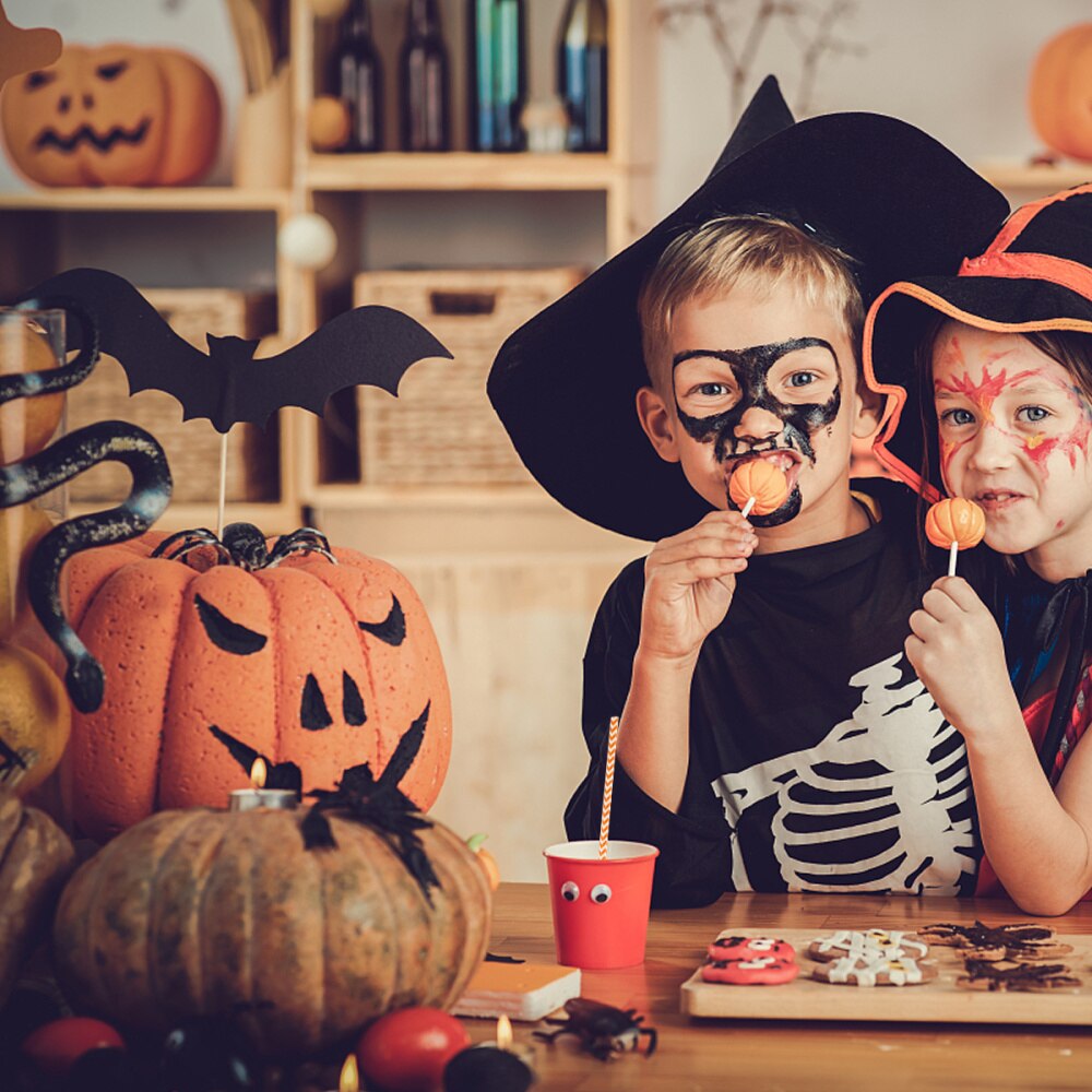 100 stuks gestreepte, mooie decoratieve rietjes, papieren rietjes voor halloween, ktv