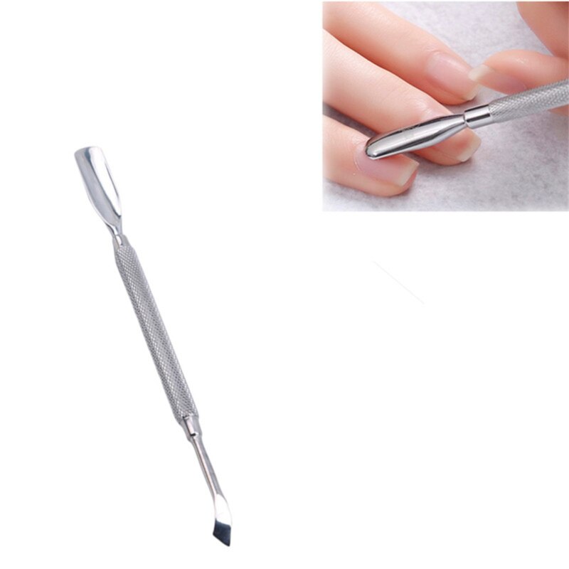 Cuticle Pusher Nail Care Cleaner Nail Art Gereedschap Pedicure Tool Silver Rvs Vinger Dode Huid Push Nail Gereedschap