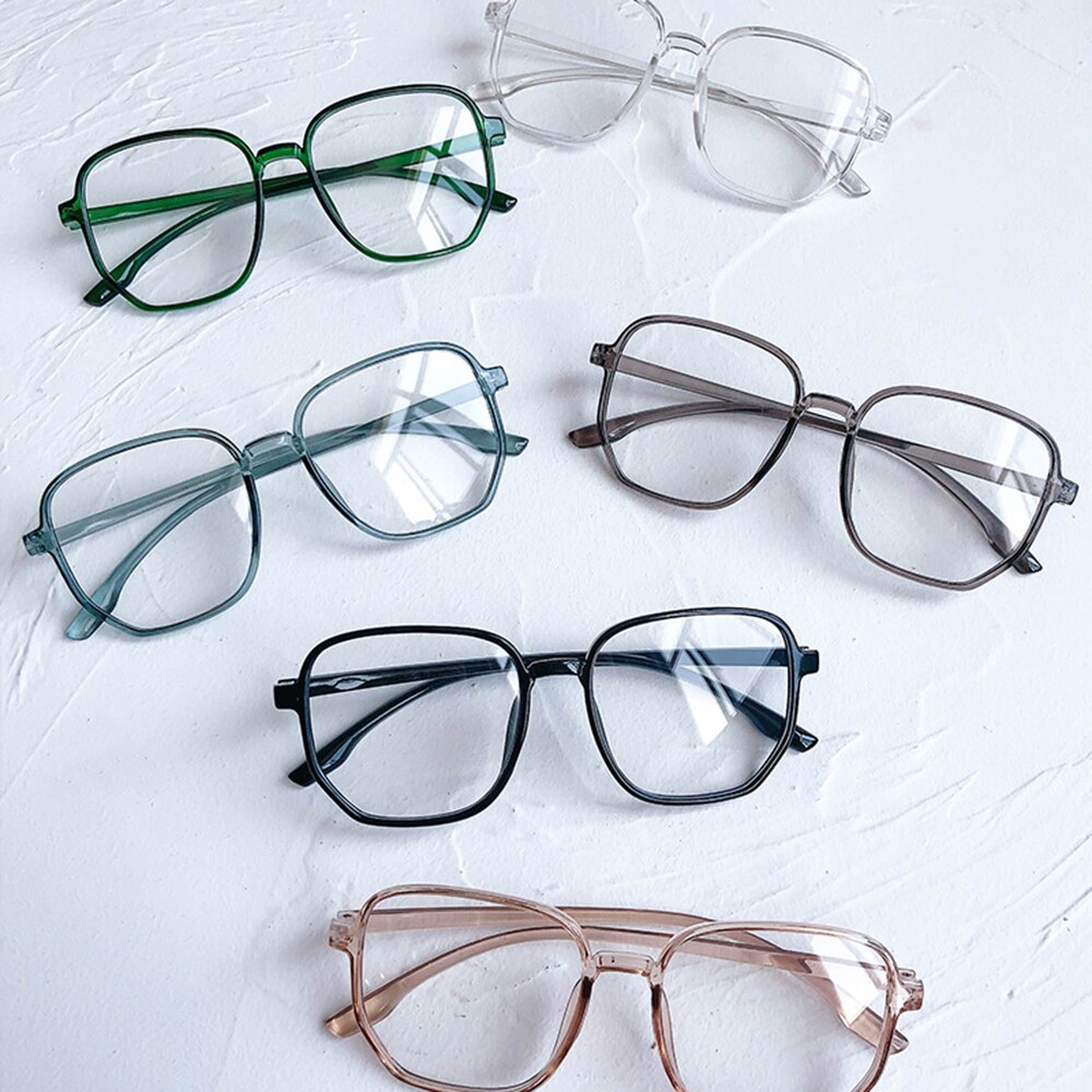 Gafas Vintage para hombre y mujer, anteojos con montura cuadrada para miopía, marcos transparentes para gafas ópticas