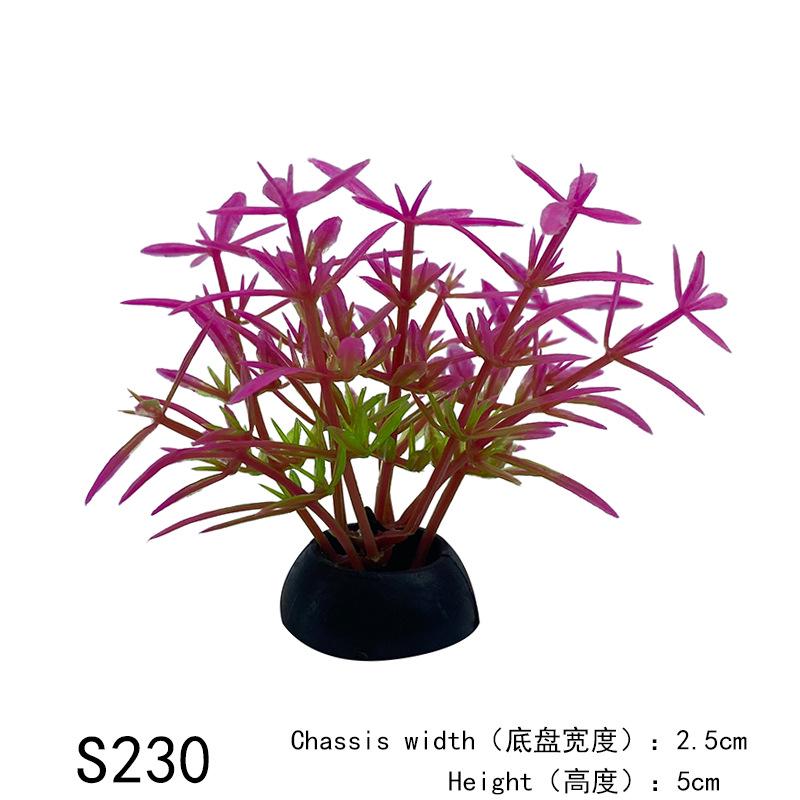Plantas artificiales de decoración para acuario, suministros decorativos para pecera, adornos de paisajismo, accesorios de acuario