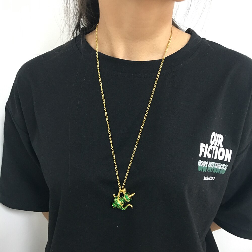 FXM Bohème Teetasse Anhänger Halskette Damen - Handgefertigt Emaille Metall Pullover Kette Schmuck
