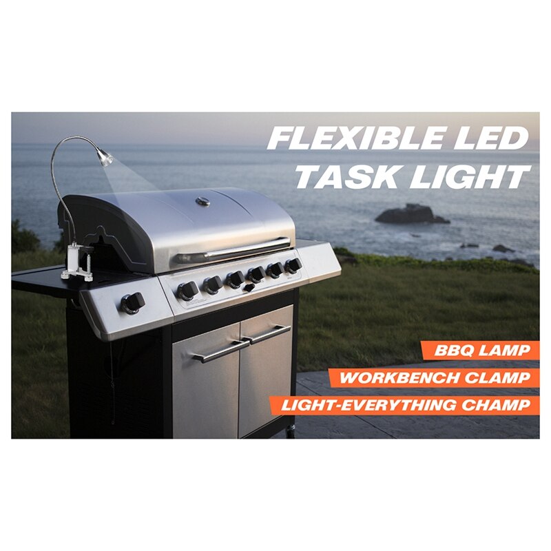 Magnetische Bbq Led Grill Licht Verstelbare 360 Graden Flexibele Zwanenhals Schroef Klem Voor Party Office Outdoor Indoor