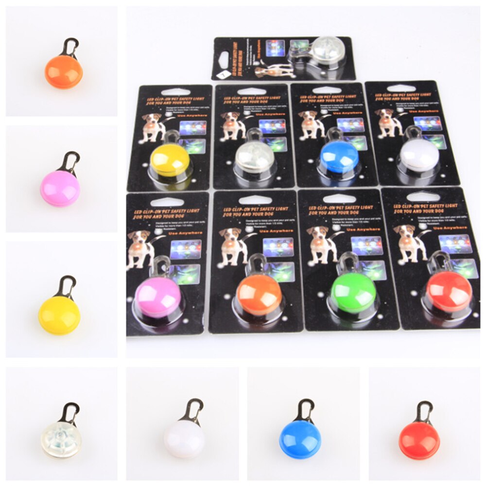 Collar COLGANTE para mascotas, luz LED de noche, linterna luminosa de seguridad, Collar de luces para mascotas, colgante de bola de iluminación