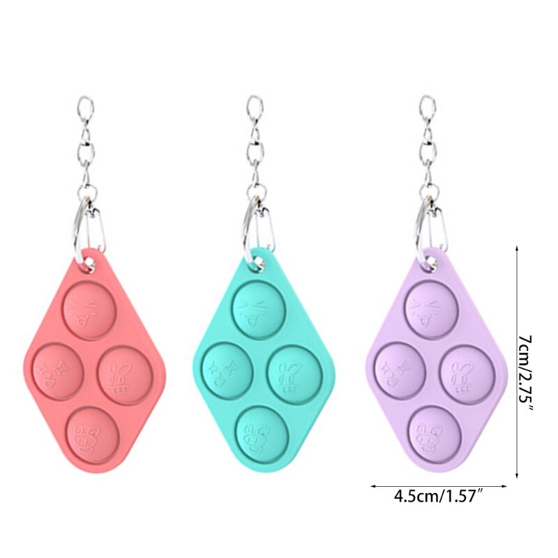 Fidget Toys Pop It Mini silicone small keychain, dimple toy for decompression toys, easy to use and decompression Random Color