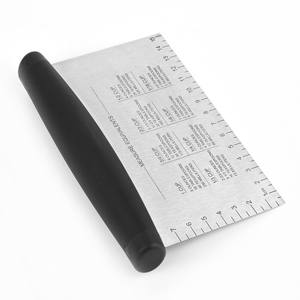 Multi-Purpose Bench Scraper Stainless Steel Pizza Dough Scraper Chopper Dough Cutter for Bread and Pizza Dough