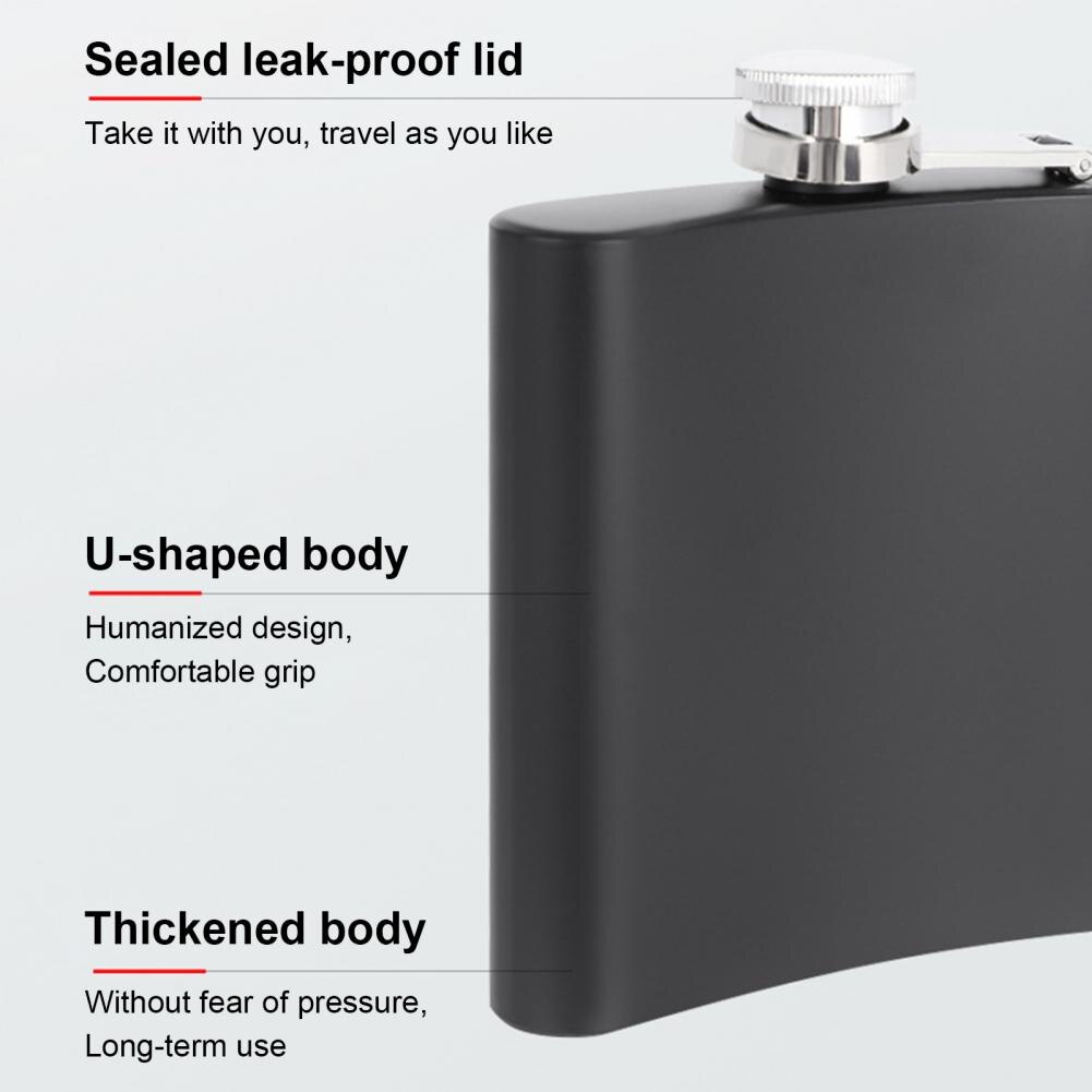 U-shaped Wine Kettle Stainless Steel Hip Flask Thick Whiskey Wine Pot Tea Whisky Kettle petaca alcohol фляжка для алкоголя