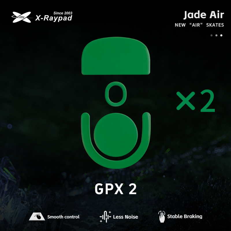 X-raypad jade air mouse skates – tysta och snabba: Mörkbrun