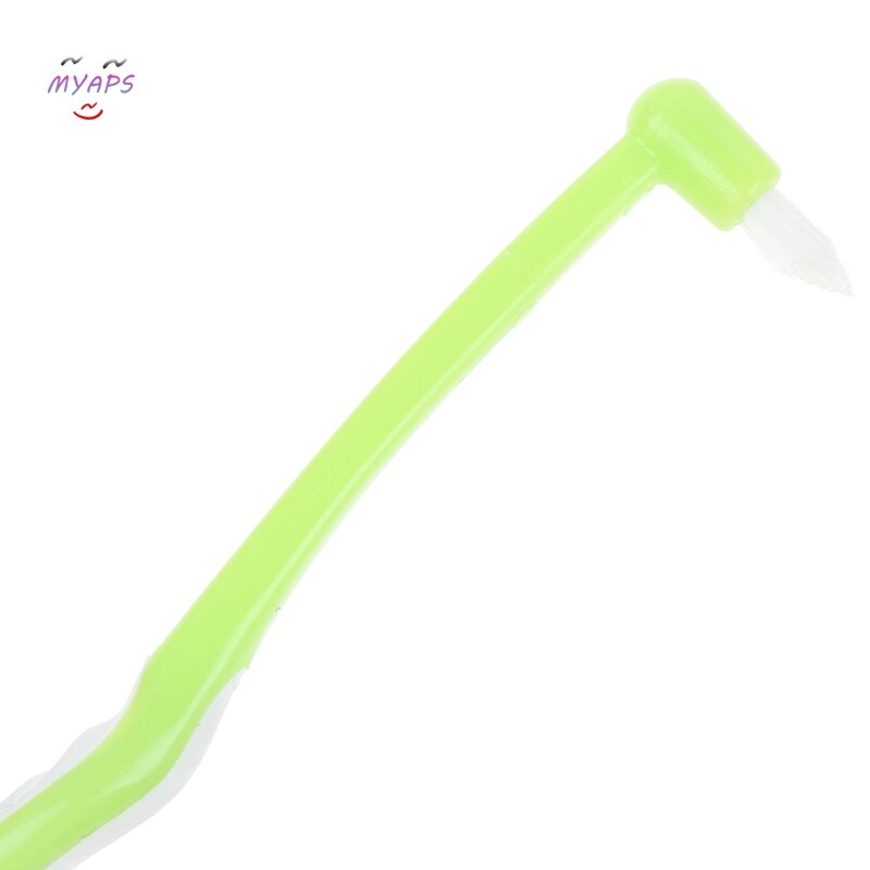 Soft Flat Bristle Orthodontic Braces Cleaners Floss Interdental Brush Toothbrush