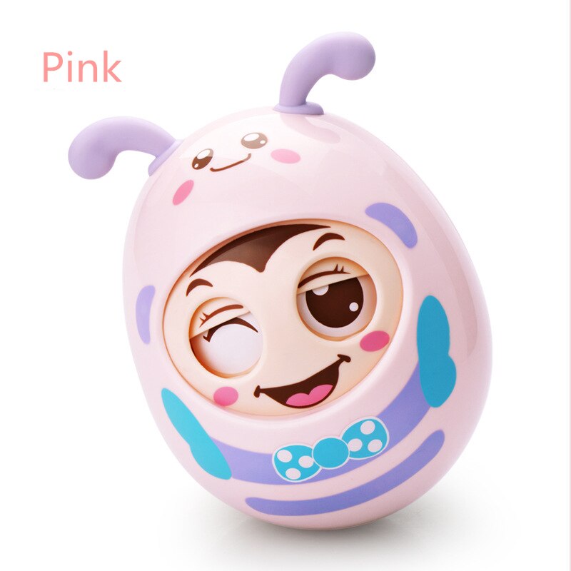 Baby Rasseln Handy, Mobiltelefon Puppe Glocke blinken Augen Becher Roly-Poly Spielzeug freundlicher Neugeborene Baby Beißringe Jungen Mädchen Gleichgewicht Ausbildung spielzeug: Rosa