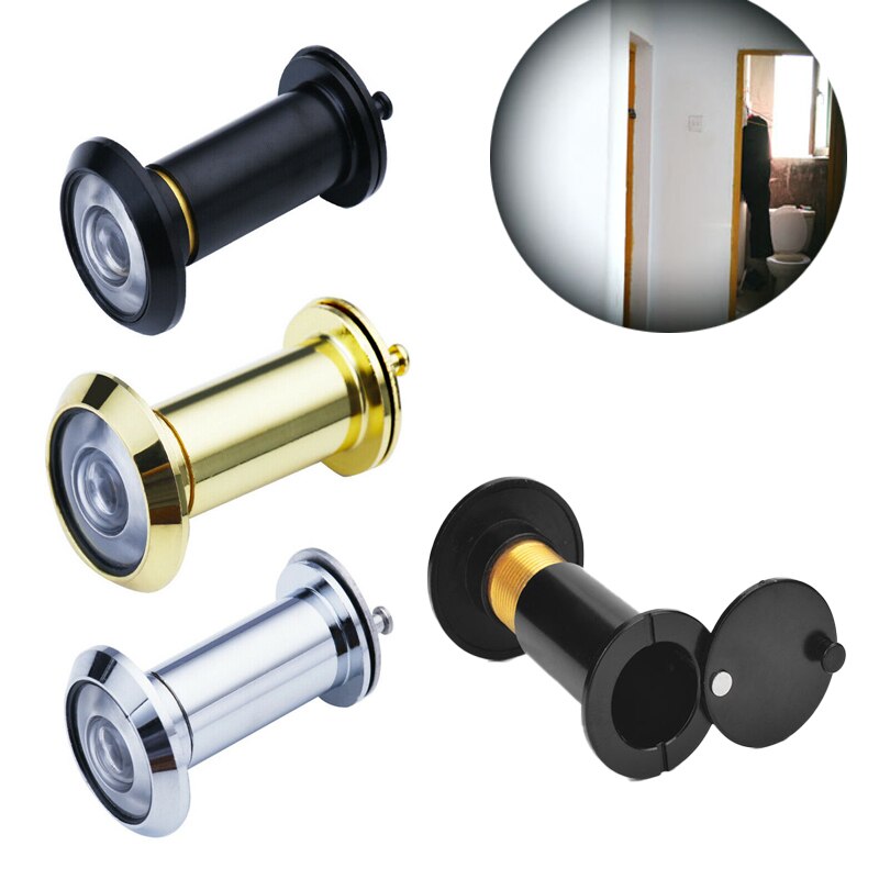 Veiligheid Deur Eye Spy Hole Kijkgaatje Viewer Hoek Verstelbare Glazen Lens Beveiliging Privacy Cover Deur Hardware