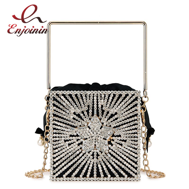 Estrella Chic diamante bolso de noche de bolsa de embrague para las mujeres de lujo hueco mujer bolsa monederos y bolsos de diamantes de imitación bolsa