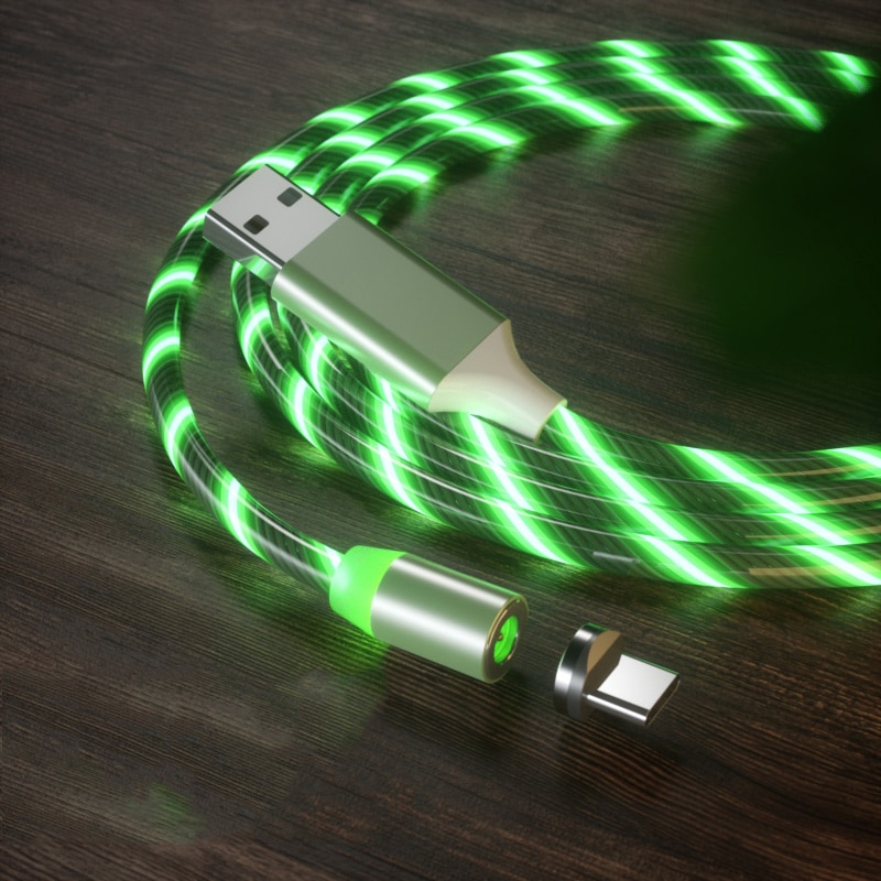 Magnetic Light Fast Charging Micro USB Type C Phone Cable For Samsung A40 A50 A70 A51 A71 Huwei Y5 Y6 Y7 Y9 P8 lite Cable