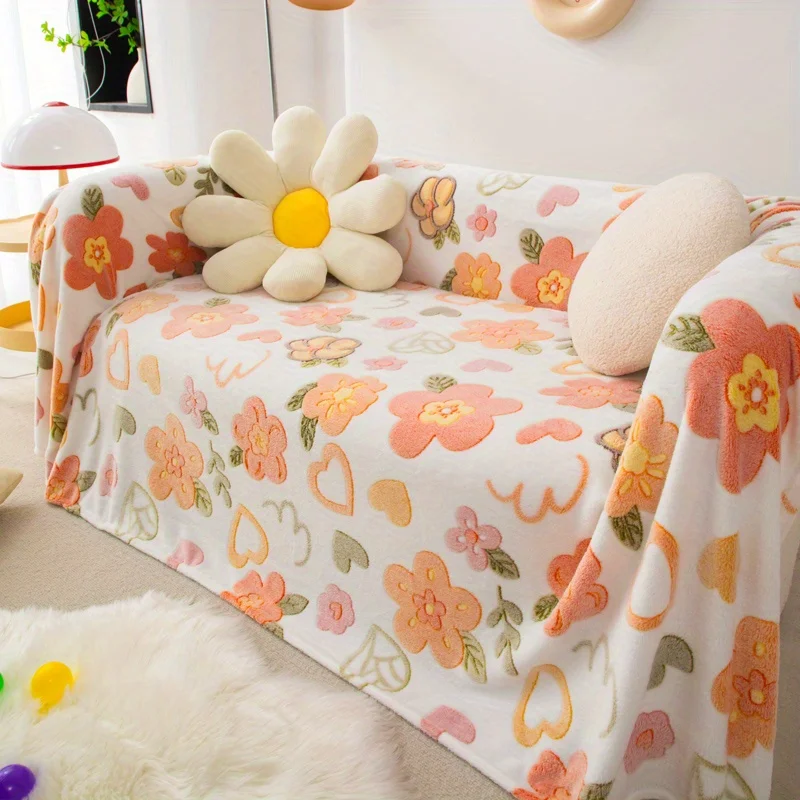 Fleece Throw Blanket - Soft Warm Cozy All-Season Knitted Polyester Bed Blanket