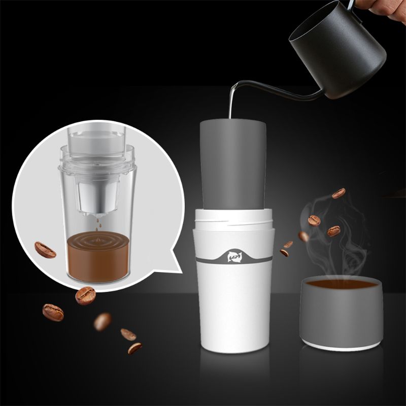 Handleiding Draagbare Infuus Koffiezetapparaat Reizen Mok Compatibel met Hervulbare K-Cup Travel Camping Warm en Koud