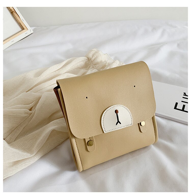 låve skoletaske søt tegneserie bjørn pu lær ryggsekk barnehage mini skolesekk låve reiseposer