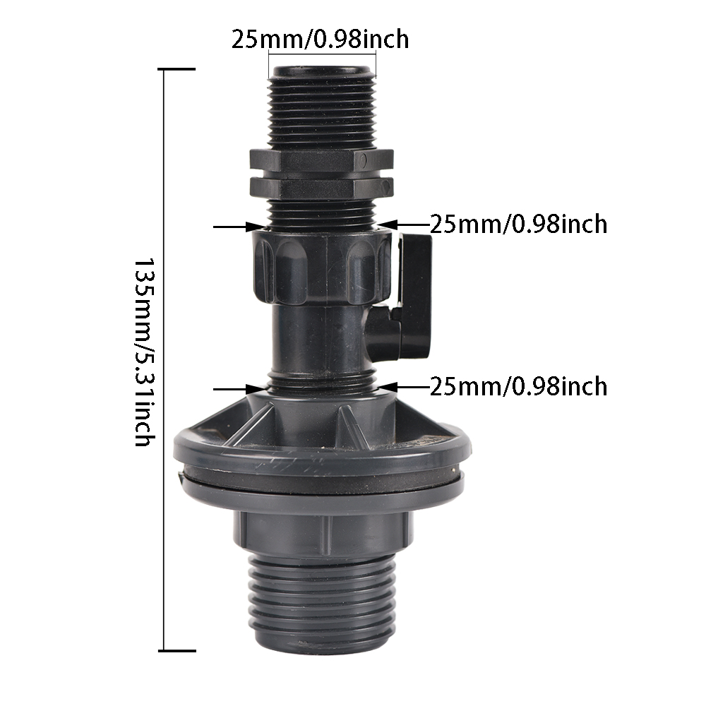 1/2 3/4 Inch PVC Spigot Rain Barrel Faucet Kit For Rain Barrels Aquariums Water Tanks Tubs Pools Garden Hose Fitting: Orange