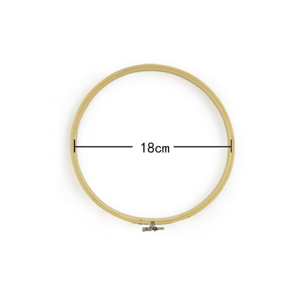 13-27cm Bamboo Frame Embroidery Hoop Ring DIY Needlecraft Cross Stitch Machine Round Loop Needle Craft DIY Sewing Tools: Style 18