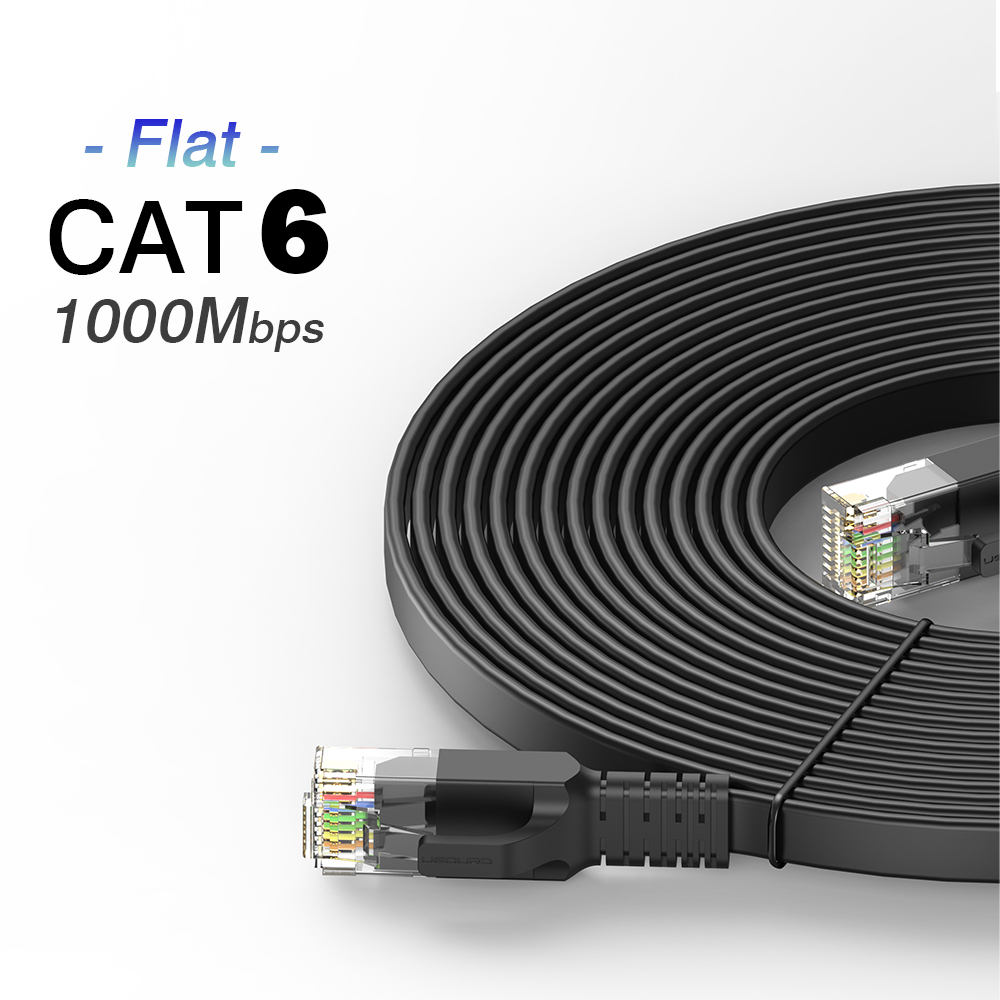 CAT 6 Ethernet Cable Cat6 RJ45 Flat Round Lan Cable Gigabit 1000mbps UTP RJ45 Network Patch Cord 1m 5m 20m 30m For Modem Router: Silver / 10m
