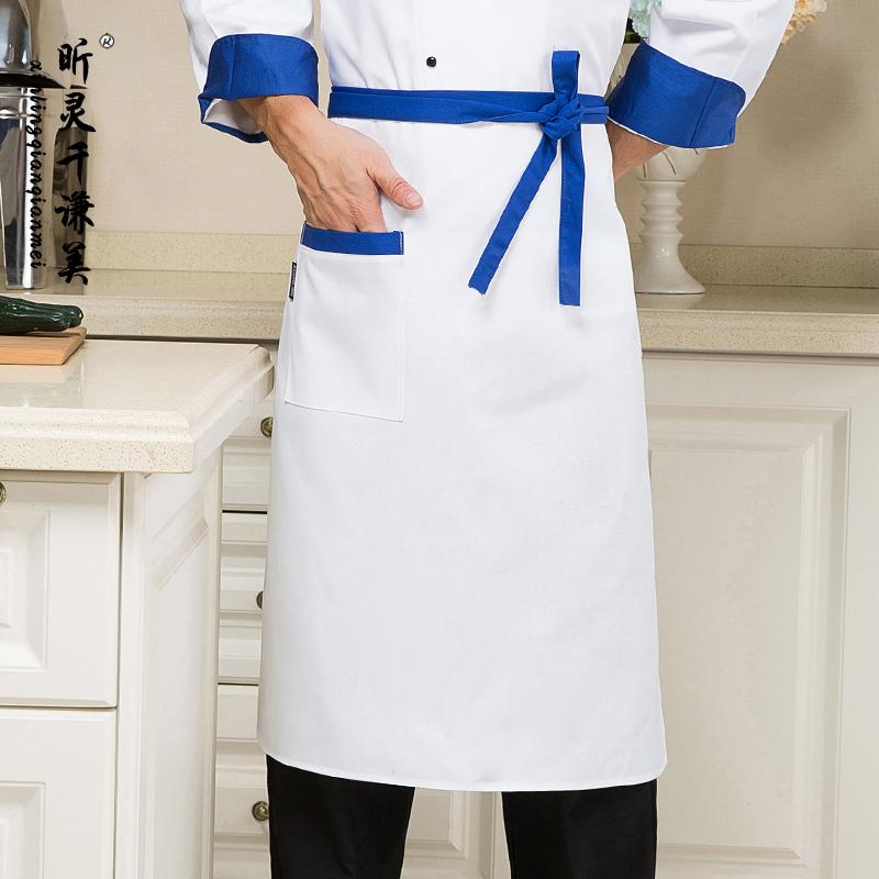 Chef Schort Keuken Veelzijdige Schort Serveerster Ober Hotel Cafe Leuk Schort J034: Zilver