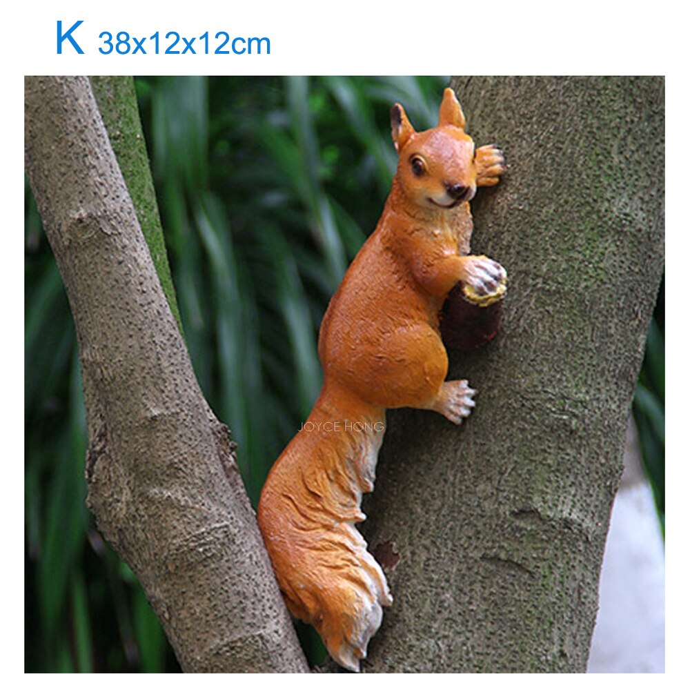 RESIN GARDEN SQUIRREL ANIMAL STATUE FIGURIUE GARDEN ORNAMENTS DECORATIONS FOR OUTDOOR GARDEN LAWN AND YARD