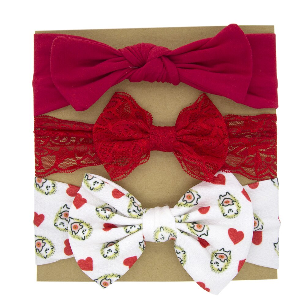 Diadema con lazos florales para bebé, elástico para Diadema con lazo Niña, banda de pelo turbante para recién nacido, accesorios para el cabello, 3 uds.: 4