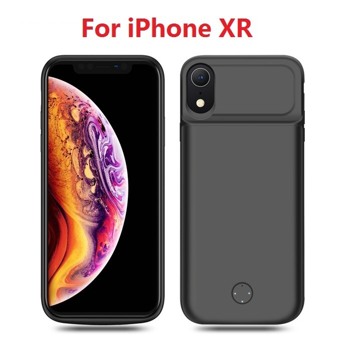 Leioua 4000mah chargeur de batterie étui pour iphone 5 5s 5C Se boîtier chargeur Powerbank étui pour iphone 6 7 8 X Xs Max Xr boîtier de batterie: for iPhone XR
