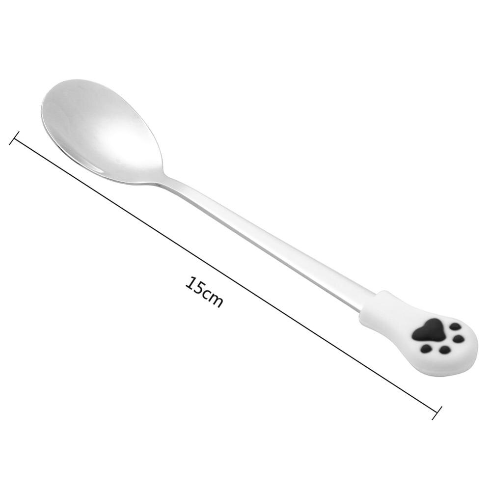 Cute Cat Claw Coffee Spoons Fruit Fork Dessert Spoon Candy Tea Spoon Cat Drink Tableware Kitchen Supplies