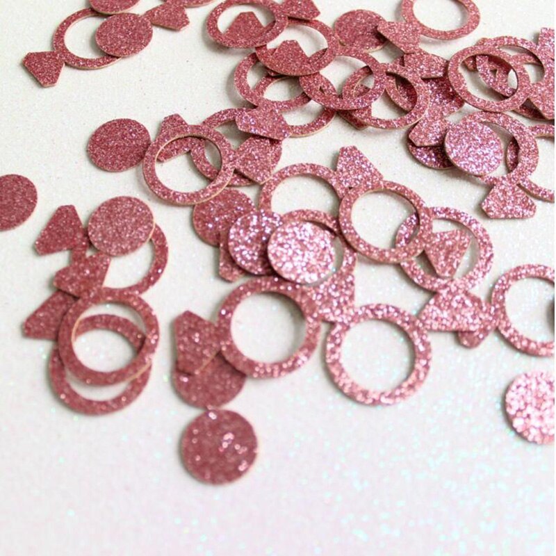 100 stk/pak Diamond Crown Glitter Rose Goud Papier Confetti 3CM Kerstmis Nieuwjaar Wedding Party Tabel Scatter Decor DIY leveranties: 8