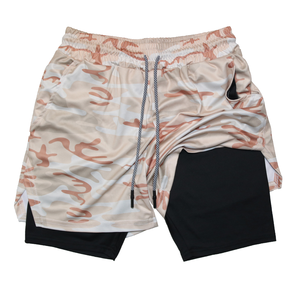Short de Fitness Double couche pour hommes, short de sport 2 en 1, séchage rapide, entraînement, Jogging, Double pont, été: XXXL / green