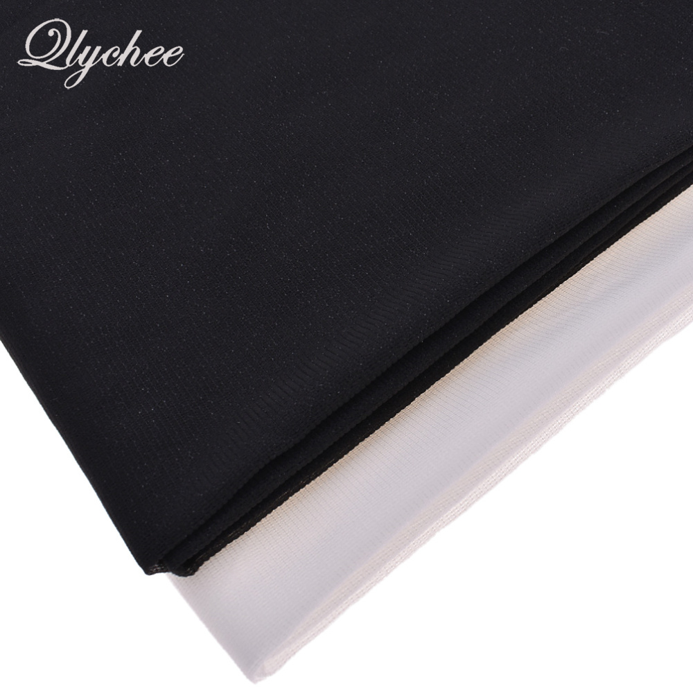 100*112cm Polyester Stretch Knitted Iron On Interfacing Sticking Lining Black White DIY Craft Quilting Patchwork
