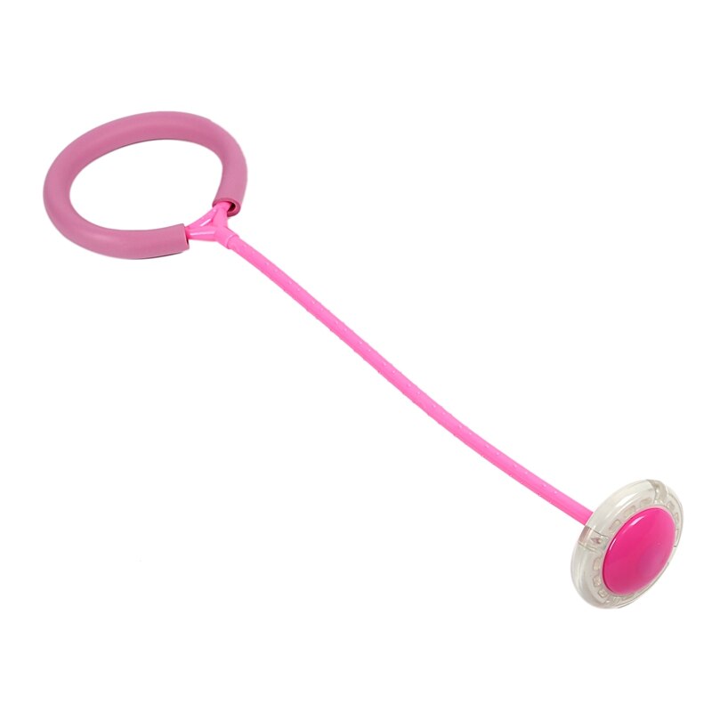 Outdoor Plezier Speelgoed Ballen Elastische Led Flash Springen Voet Bal Springen Ring Springen Cirkel Stuiterende Bal Speelgoed Voor Kinderen, roze