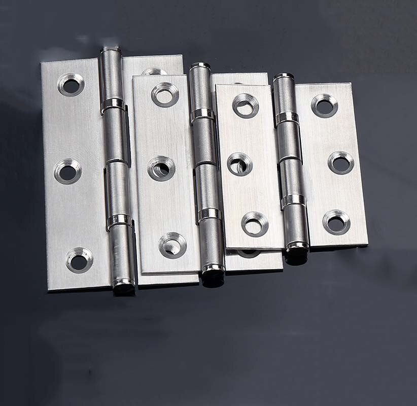2PCS 2inch 2.5inch 3inch Stainless Steel Butt Hinges For Cabinet Doors/Windows Furniture Hardware Connector Free Screws