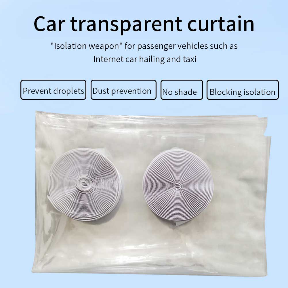 1.4mx2m Car Protection Partition Screen Taxi Car Cockpit Transparent Isolation PVC Film Anti-droplet Anti-dust Protective Cover