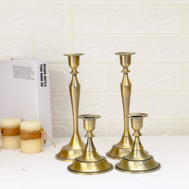 Candelabro de Metal Retro Para cena, Hotel, decoración del hogar, romántico, Retro