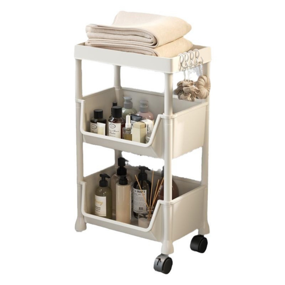 Opbergplanken Tafelrek Trolley Massief houten console Thuisgebruik met wiel Eiken bank Achterkant Eetkamer Populieropslag Keukenwagen