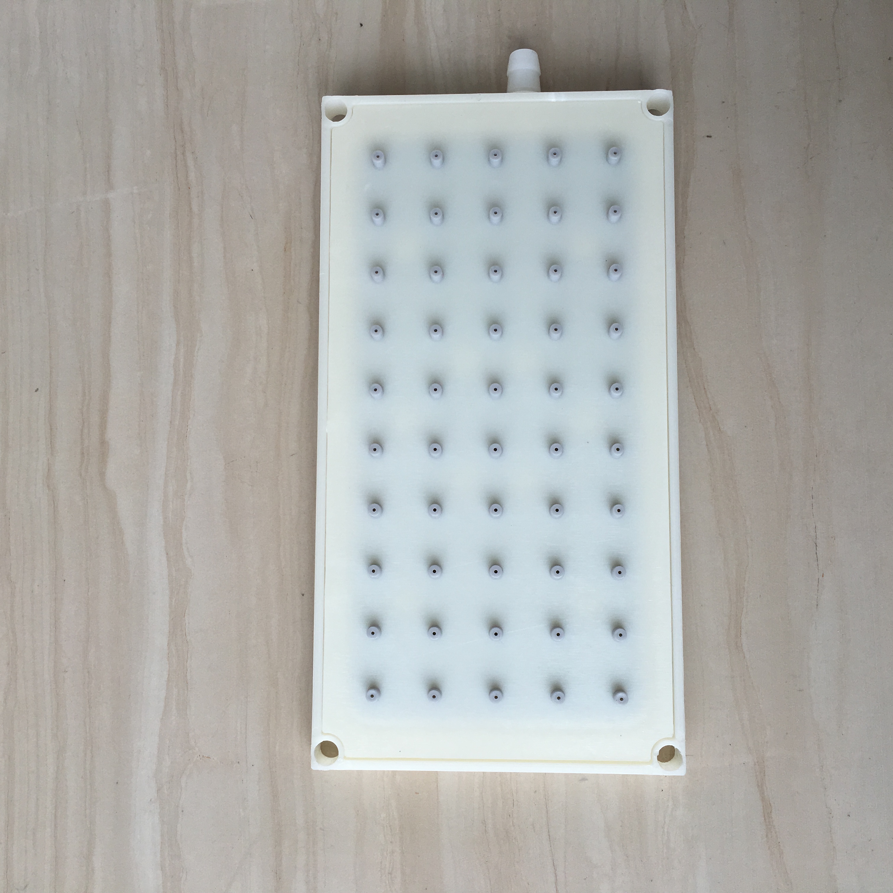 ABS 20.5X10.9cm douche rectangulaire 10mm type d'intubation pomme de douche 5*10 trou accessoires de pomme de douche à pulvérisation supérieure