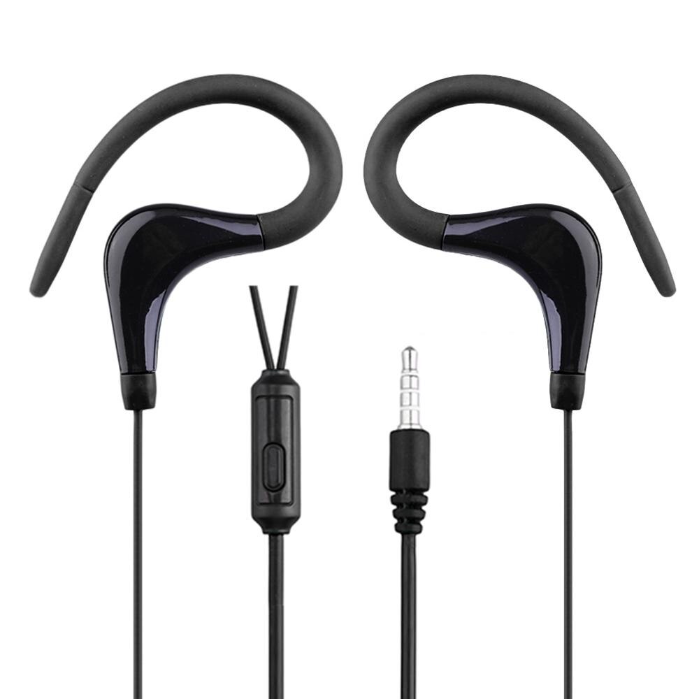 Mode Oorhaak Sport Running Hoofdtelefoon KY-010 Running Stereo Bass Music Headset Voor Vele Mobiele Telefoon Oortelefoon: BLACK