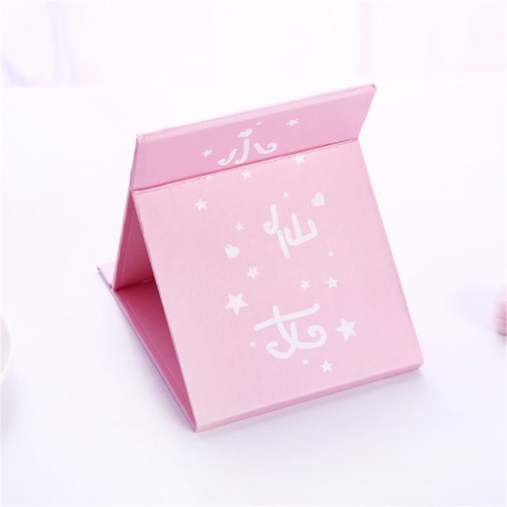 Espejo plegable de maquillaje para dormitorio, vestidor de escritorio de libros, bonito espejo grande portátil plegable para estudiantes, espejo plegable de escritorio: Style 5