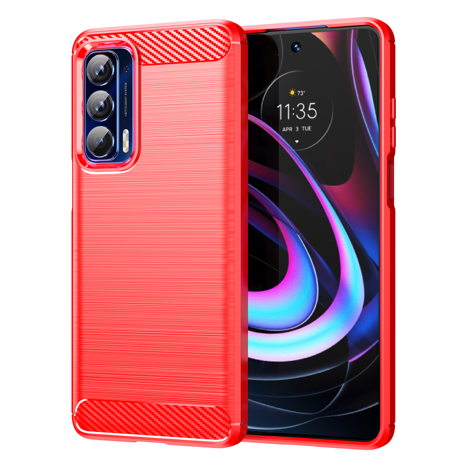 Coque en silicone antichoc pour Moto Edge S 20 Pro edge + 2022, housse de protection complète souple pour moto edge 5g uw 20lite 20 fusion: EVA / Rouge