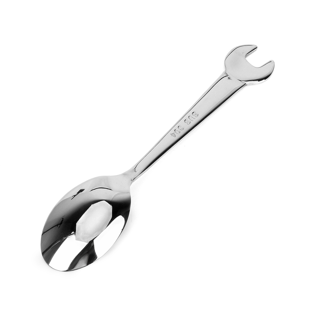 NICEYARD Rvs Wrench Shape Spanner Lepel Vork Servies Servies Keuken Gereedschap: Spoon