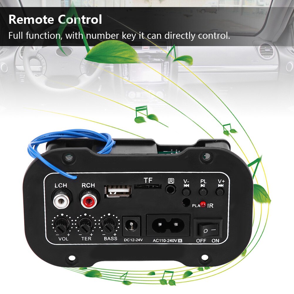 5 Inch Auto Car Digital Bluetooth Amplifier Hifi Bass High Power Stereo Audio AMP Bluetooth Power Amplifier