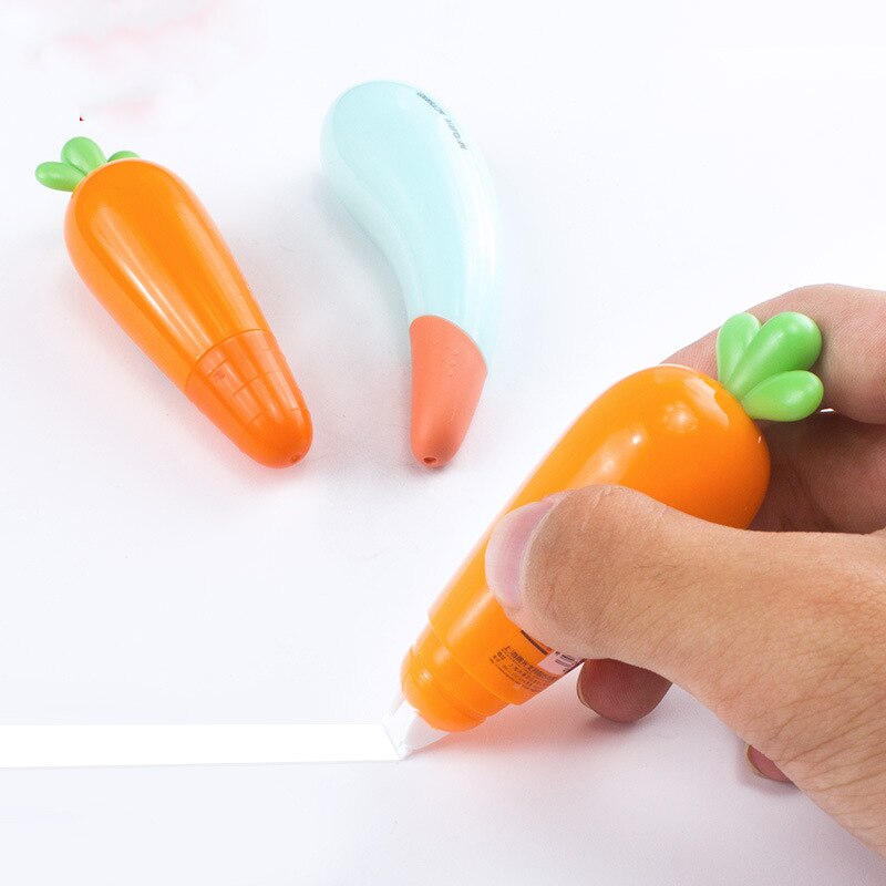 1PCS Kawaii Correction Tape Cartoon Carrot Eggplant Correction Tape Children Student Stationery School Office Supplies