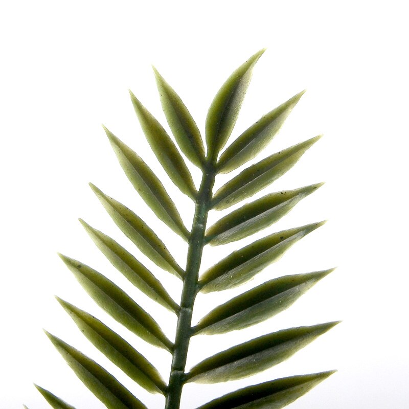 1pcs Mini Plastic Artificial Green Leaf Tropical Palm Foliage Leaves Plant For Hawaiian Party Wedding Home Garden Decorations