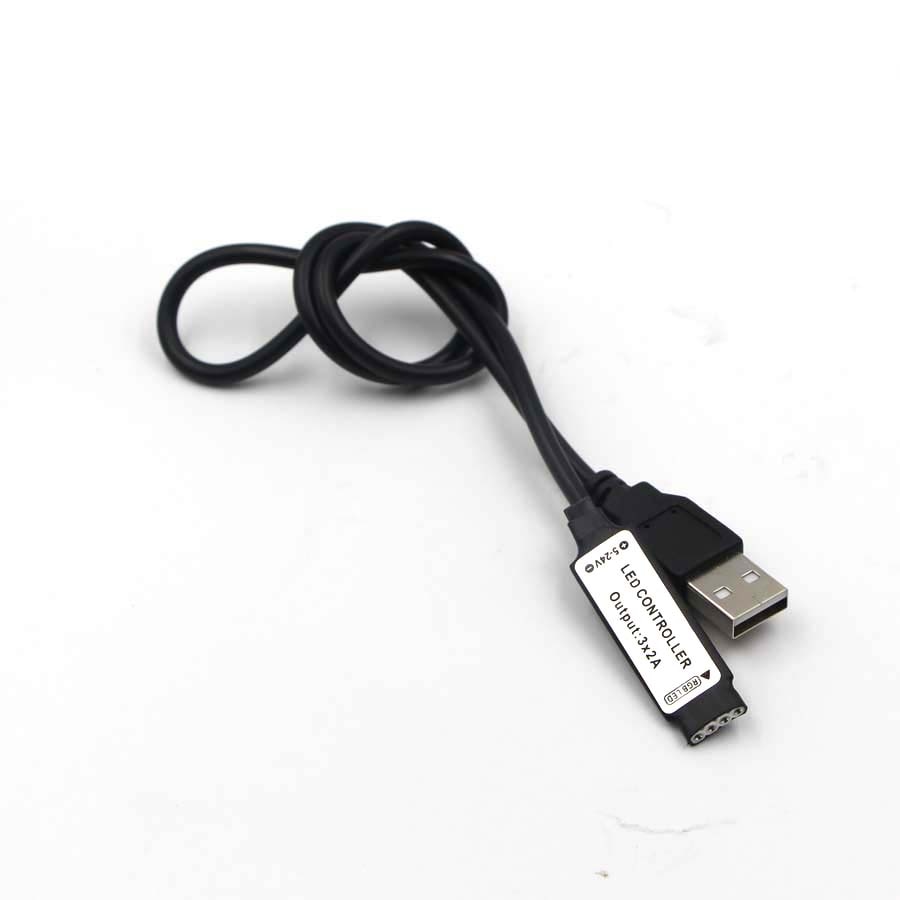 Usb rgb controller 5v 12v 24 nøgler ir fjernbetjening led lysdæmper til 5v rgb led usb strip lys tape lampe