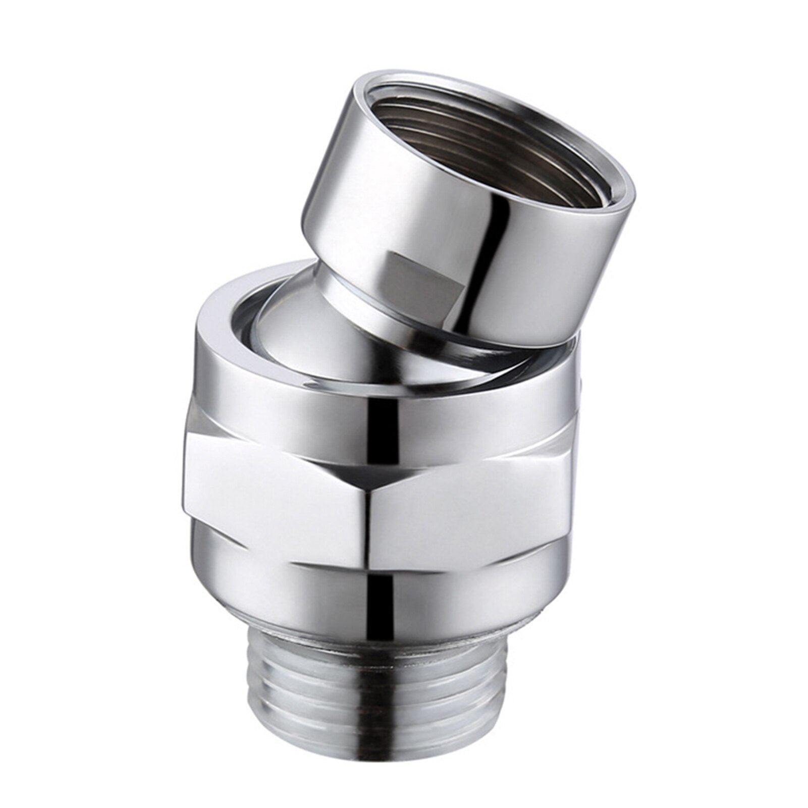 Messing Roestvrij Installeren Swivel Adapter Grote Water Flow Douchekop Connector Kogelgewricht Verstelbare Hoek Arm Extension: Polished