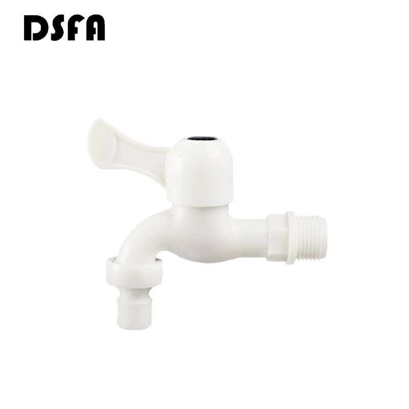 Plastic Faucet PP Washing Machine Water Tap 1/2" Male Thread White Bibcock Easy Install Garden Irrigation Connector